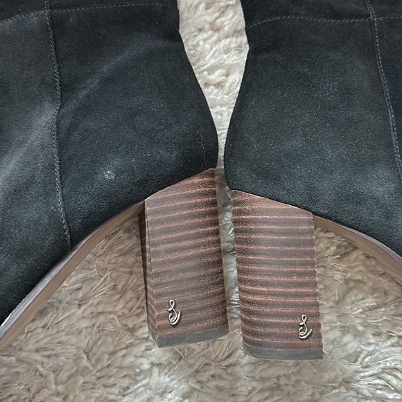 Sam Edelman Knee High Healed Black Boots Suede Size 11 - Picture 4 of 5